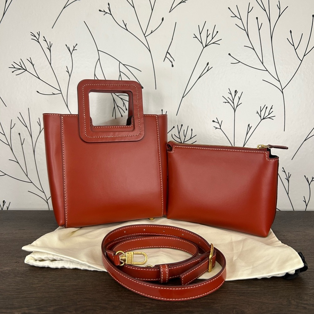 STAUD mini Shirley Red handbag
